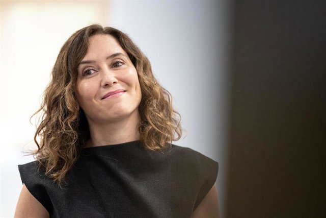 a presidenta de la Comunidad de Madrid, Isabel Díaz Ayuso, presenta la programación de Hispanidad 2023, en la Real Casa de Correos, a 15 de septiembre de 2023, en Madrid (España).