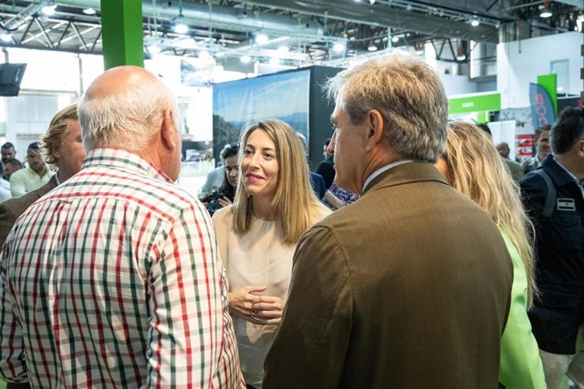 La presidenta de la Junta de Extremadura, María Guardiola, en Feciex de Badajoz 2023
