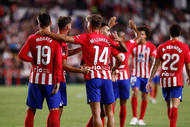 Marcos Llorente y Álvaro Morata con el Atlético