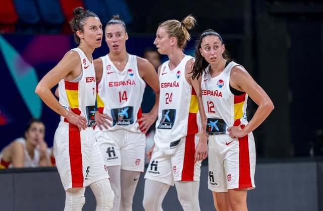 Archivo - La selección española femenina de baloncesto, durante el Eurobasket 2023.