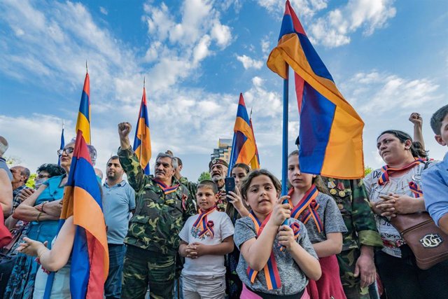 Archivo - Manifestación en Ereván (Armenia)