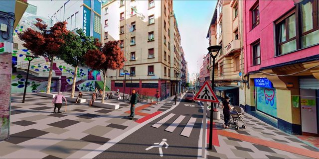 Iturribide kalean egingo diren lanen infografia.