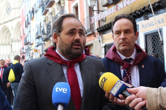 El presidente del Partido Popular de Castilla-La Mancha, Paco Núñez, en San Mateo.