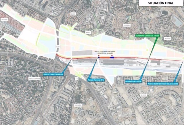 Planos ubicación nueva estación de Cercanías Fuencarral-Malmea