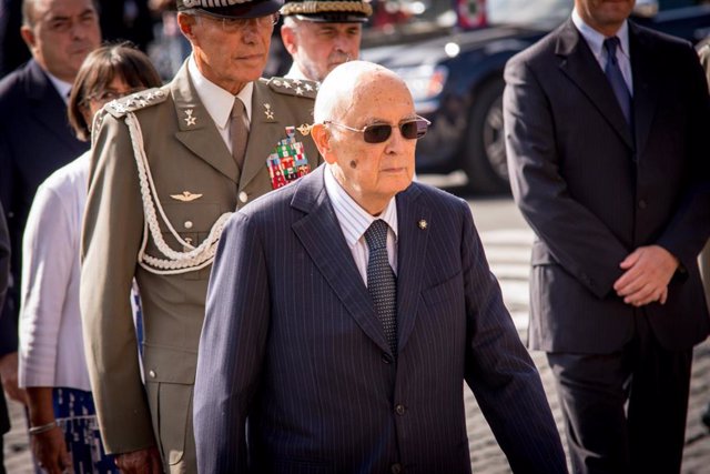 Archivo - El expresidente italiano Giorgio Napolitano en 2018