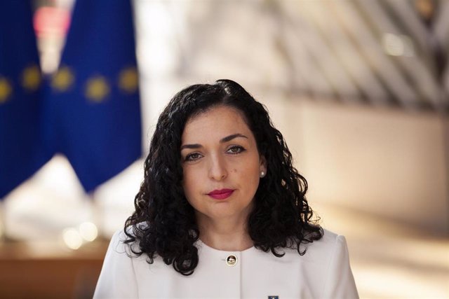 Archivo - La presidenta de Kosovo, Vjosa Osmani