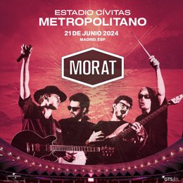 Cartel del concierto de Morat en el Cítivas Metropolitano