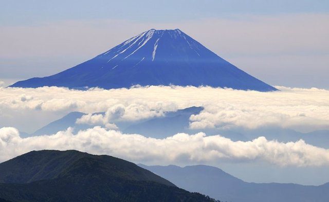El estudio se centró en nubes del entorno del Monte Fuji
