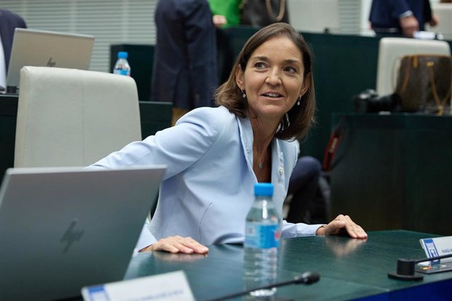 La portavoz del Grupo Municipal Socialista en el Ayuntamiento de Madrid, Reyes Maroto, durante el Pleno del Ayuntamiento de Madrid