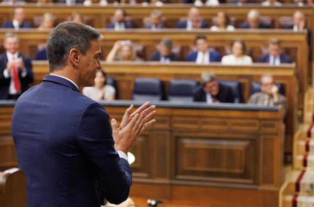 El president del Govern central en funcions, Pedro Sánchez durant la segona votació de la investidura del líder del Partit Popular, al Congrés dels Diputats, a 29 de setembre del 2023, a Madrid