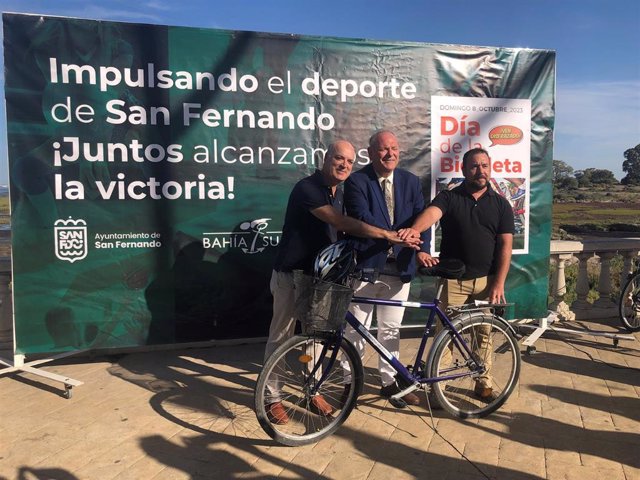 Imagen de la presentación del Día de la Bicicleta en San Fernando (Cádiz).