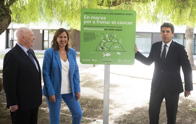 El president de la Generalitat, Carlos Mazón, y la alcaldesa de València participan en el acto de inauguración de la nueva sede de la Asociación Española contra el Cáncer (AECC), junto a su presidente Tomás Trenor