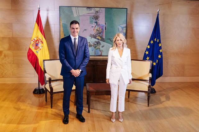 El secretari general del PSOE, Pedro Sánchez, i la de Sumar, Yolanda Díaz