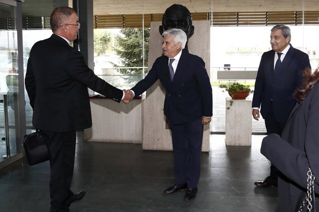 Pedro Rocha durant la reunió de treball amb les federacions de Portugal i el Marroc