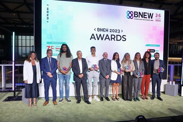 Los premiados en los premios a las mejores startups de BNEW 2023.