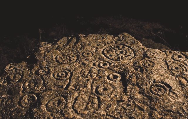 Imagen de los grabados prehistóricos de Los Aulagares