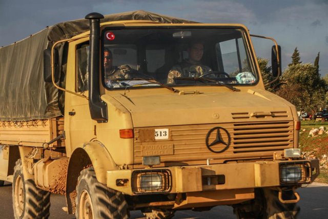 Archivo - Vehículo miltiar turco en Siria