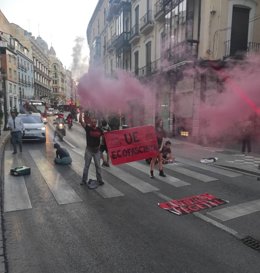 Imagen facilitada por Futuro Vegetal sobre la acción reivindicativa