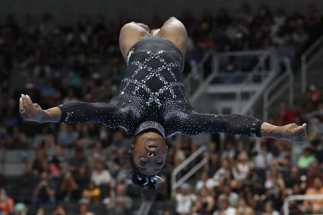Archivo - Simone Biles, durante una competición.