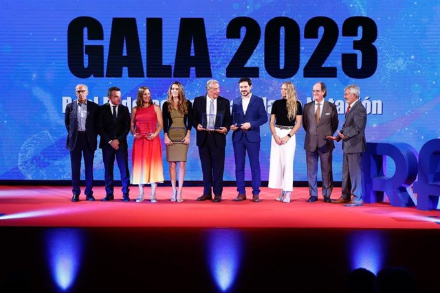 Photo family of the RFEN Hall of Fame during the RFEN Gala 2023 of Royal Spanish Swimming Federation celebrated at headquarters of the Spanish Olympic Committee COE on October 06, 2023, in Madrid, Spain.
