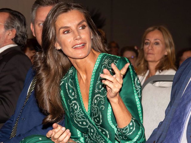 La Reina Letizia durante al acto institucional del “Día Mundial de la salud mental 2023”