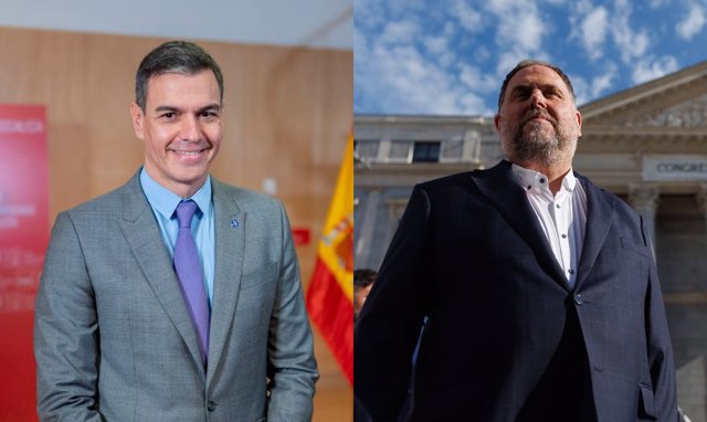 Montaje de Pedro Sánchez y Junqueras