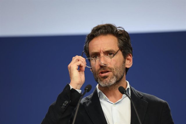 El vicesecretario de Cultura y Sociedad Abierta del Partido Popular, Borja Sémper, ofrece una rueda de prensa posterior a la reunión del Comité de Dirección del Partido Popular, en la sede del PP, a 18 de septiembre de 2023, en Madrid (España).