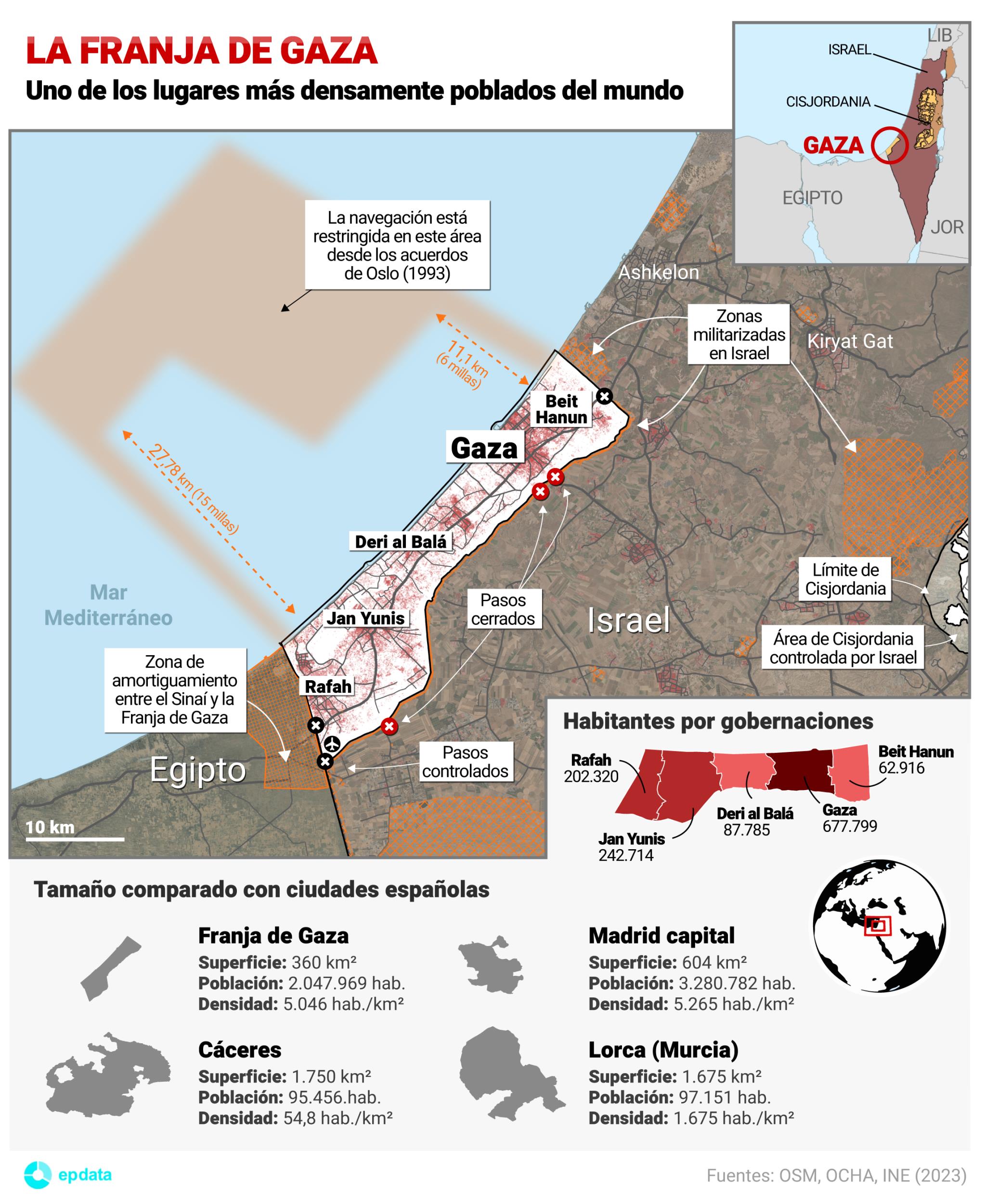 Brasileños parten de Gaza hacia Rafah, en la frontera con Egipto