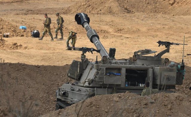 Ejército israelí en la frontera con Gaza 