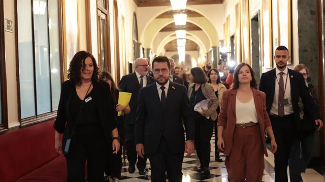 El president de la Generalitat, Pere Aragonès, al Senat