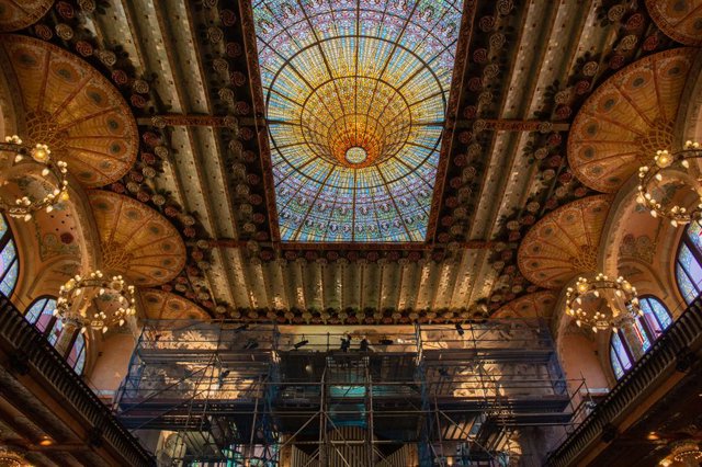 Archivo - Interior del Palau de la Música