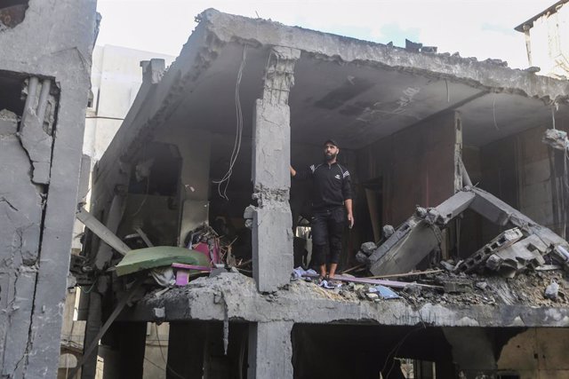 Edificis destruïts pels bombardejos d'Israel a Rafah
