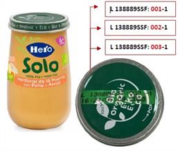 Consumo alerta de la presencia de apio no declarado en el etiquetado de un lote de potitos de verduras de HERO