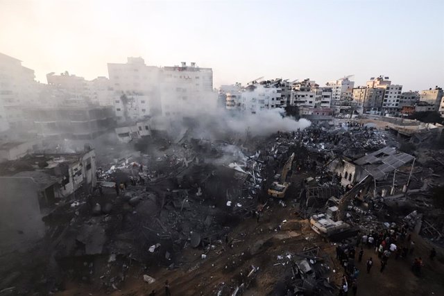 Destrucció causada pels bombardejos israelians contra la Franja de Gaza