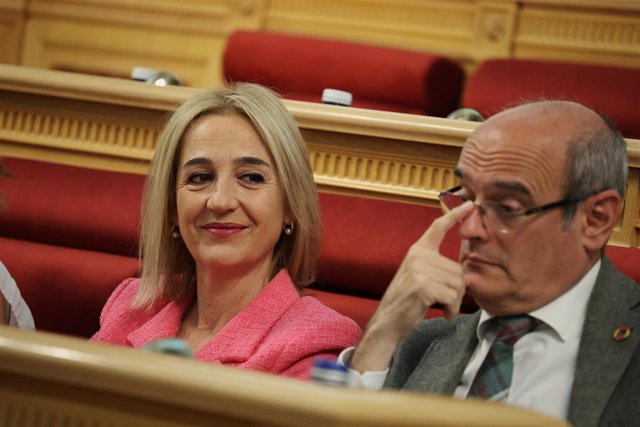 La vicealcaldesa de Toledo, Inés Cañizares, en el pleno del Ayuntamiento de este jueves.