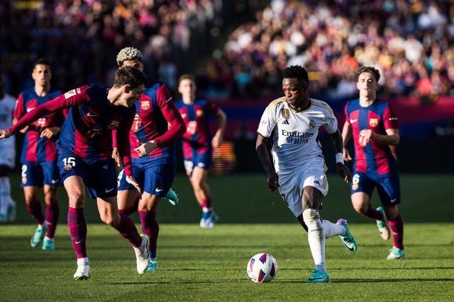 Vinícius Jr., durante un partido del Real Madrid contra el FC Barcelona.