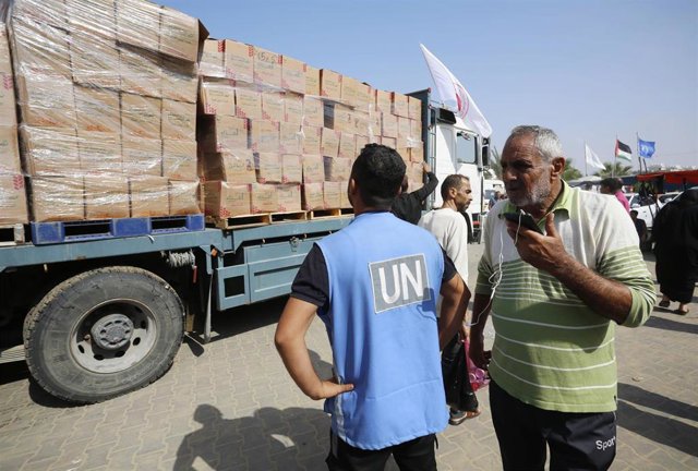 Material de la UNRWA en Gaza