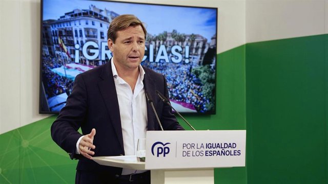 El secretario general del PP andaluz, Antonio Repullo, este lunes