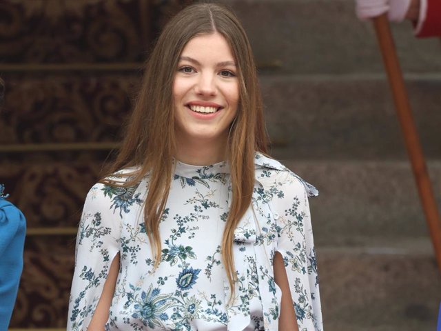 La Infanta Sofía durante el acto de jura de la Constitución ante las Cortes Generales, en el Congreso de los Diputados