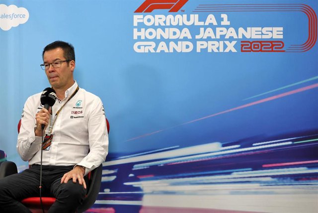 Archivo - Mike Elliott (GBR) Mercedes AMG F1 Technical Director; portrait, in the FIA Press Conference during a grand prix.