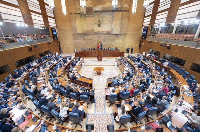 Vista general de la Asamblea de Madrid, durante una sesión plenaria.