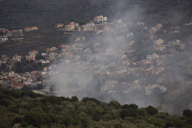 Zona fronteriza entre Líbano e Israel afectada por los enfrentamientos entre el Ejército israelí y el partido-milicia chií libanés Hezbolá