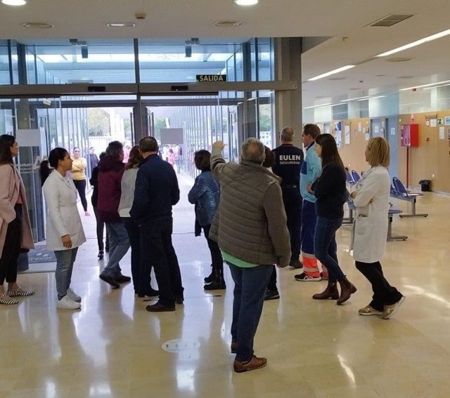 Simulacro en el centro de salud Arrayanes.