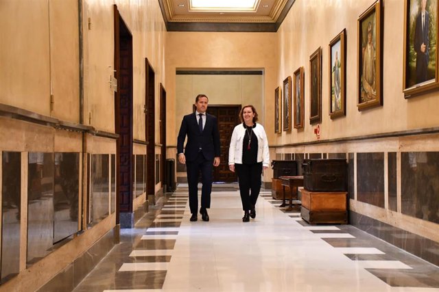 Diputación De Toledo )Nota De Prensa, Cortes De Voz Y Fotografías) Conchi Cedillo Recibe A Carlos Velázquez En La Diputación