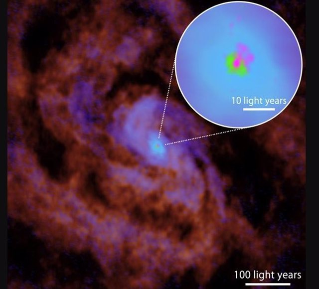 La región central de la galaxia Circinus observada con ALMA.