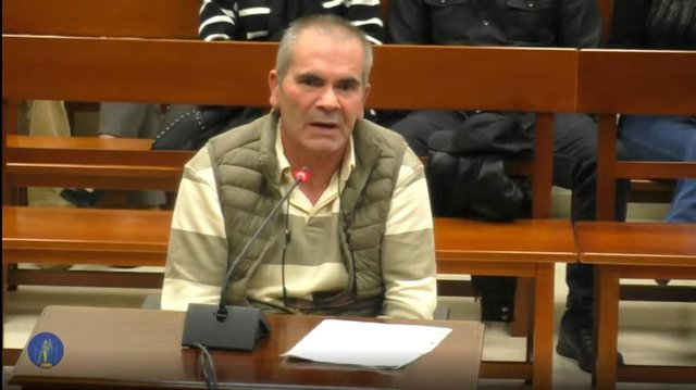 A.M.C., condenado por matar a su mujer en Alovera, durante el juicio.