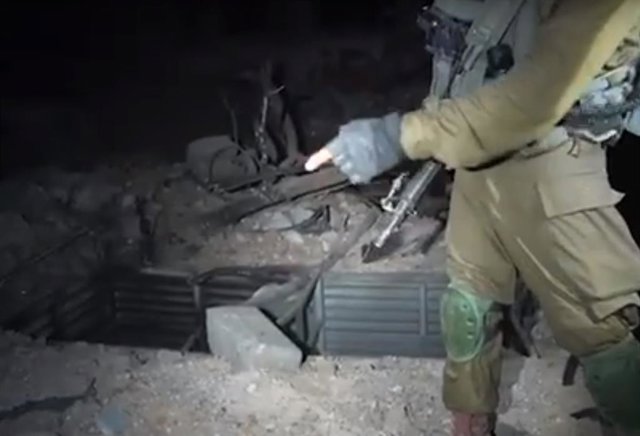 Lanzadera de cohetes hallada en la Franja de Gaza