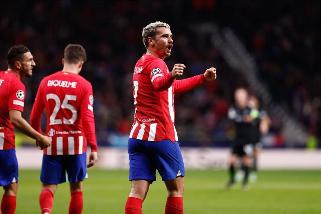 Antoine Griezmann celebra un gol con el Atlético de Madrid.