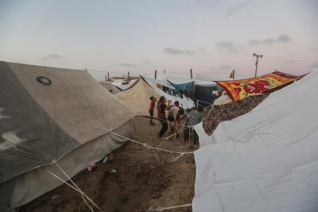 Campament de desplaçats palestins a Khan Yunis