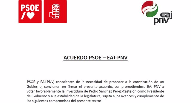 Acuerdo íntregro entre PSOE y PNV